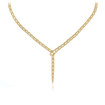 Colier Geometric Snake din argint 925 placat cu aur