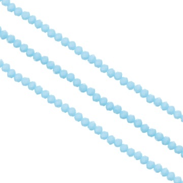 Cristale rondele fațetate de 4 mm - șirag aprox 130 bucăți - bleu opac