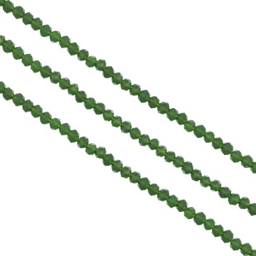 Cristale rondele fațetate de 4 mm - șirag aprox 130 bucăți - verde army