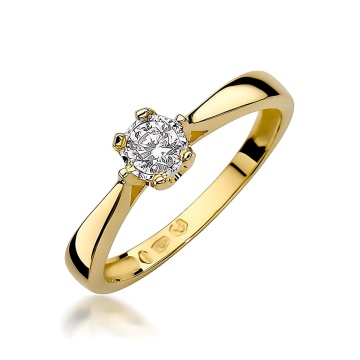Inel Aur 14K cu Diamant de Laborator 0.20 ct