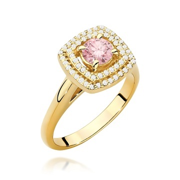Inel Aur 14K cu Diamante Roz de Laborator 0.78 ct