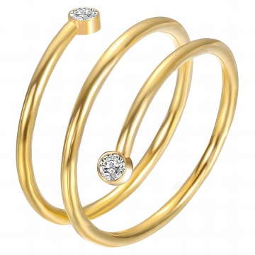 Inel Reglabil Intessa din Inox placat cu AUR 18K M8/57