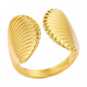 Inel Reglabil Summer Shell din Inox placat cu AUR 18K