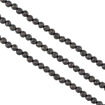 Lava vulcanică 4 mm electroplacata gri