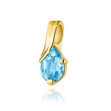 Pandantiv Aur 14K cu Topaz Swiss 0.90 ct