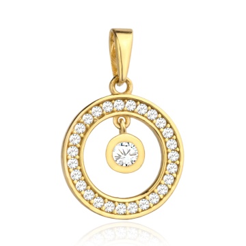 Pandantiv Aur 14k cu Zirconii Albe