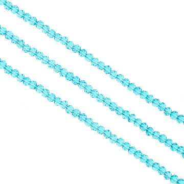 Șirag cristale rondele 3mm - Sky Blue transparent