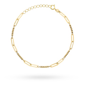 Bratara Aur 14k cu Zale Impletite si Bilute