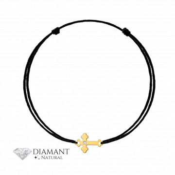 Brățara Cruciuliță din AUR 14K cu Diamant Natural