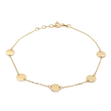 Bratara Lant cu Banuti- Aur 14k