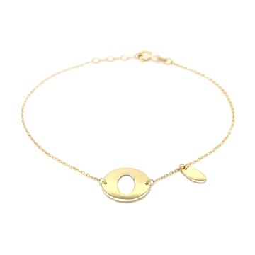 Bratara Lant cu Pandantiv Cerculet- Aur 14k