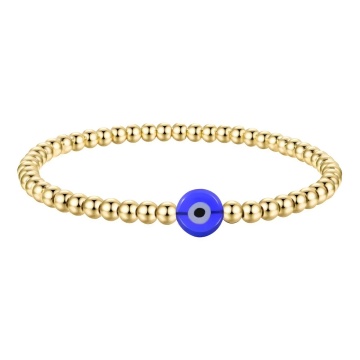 Bratara Ochi Turcesc din Inox placata cu AUR 18K