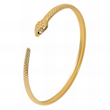 Bratara Snake din Inox placata cu AUR 18K
