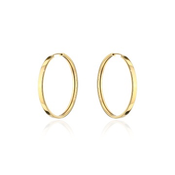 Cercei Aur 14K Creole Largi - 2,7 cm