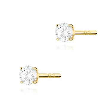 Cercei Aur 14K cu Diamant Natural 0.15 ct