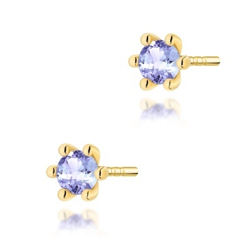 Cercei Aur 14K cu Tanzanit 0.15 ct