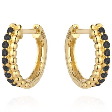Cercei Aur 14k cu Zirconii Negre