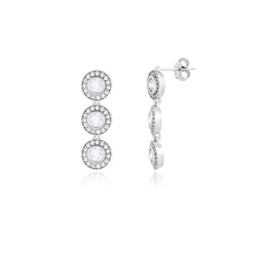 Cercei din argint 925 cu cristale Angel Exclusive Collection - Medium