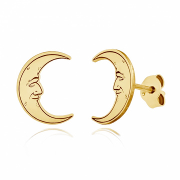 Cercei Double Moon din AUR 14K