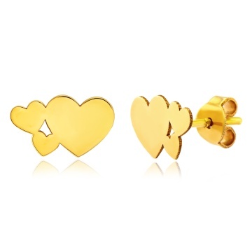 Cercei Trio Hearts din AUR 14K
