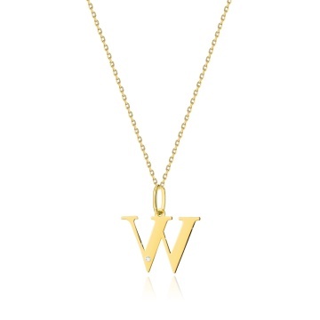Colier Aur 14K cu Diamant Natural 0.01 ct