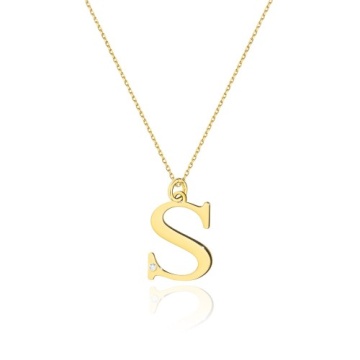 Colier Aur 14K cu Diamant Natural 0.01 ct