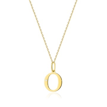 Colier Aur 14K cu Diamant Natural 0.01 ct