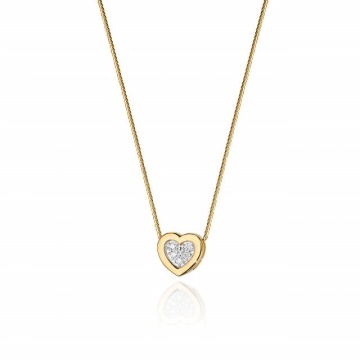 Colier Aur 14K cu Diamante Naturale 0.07 ct