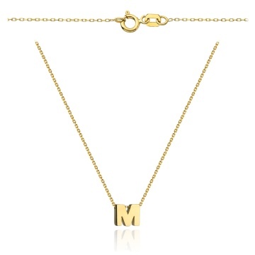 Colier cu Litera M- Aur 14k