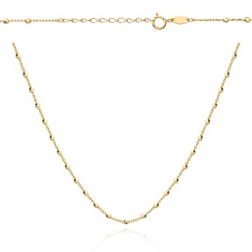 Colier din Aur 14k cu Bilute Disco - 38cm+4cm