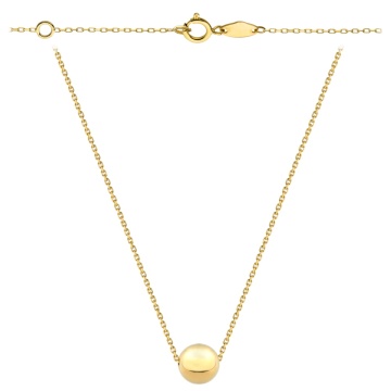 Colier Elegant cu o Bilă din Aur 46 cm + 4 cm