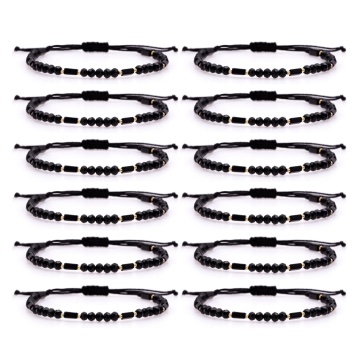 Engross Pachet 10 brățări Only Black cu 10 bile din aur 14k