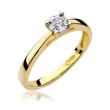 Inel Aur 14K cu Diamant de Laborator 0.08 ct