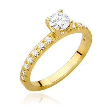 Inel Aur 14K cu Diamante Naturale 0.64 ct