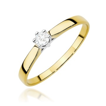 Inel Aur 9K cu Diamant de Laborator 0.20 ct