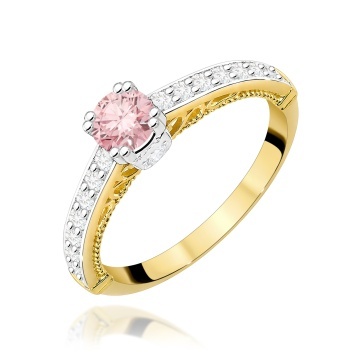 Inel Aur 9K cu Diamante de Laborator 0.56 ct