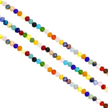 Mix cristale rondele 4mm multicolor ~ aprox 410 buc