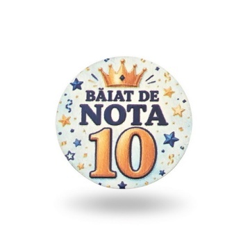 Monedă Argint 925 Kolorino pentru Botez și Moț – Băiat de Nota 10