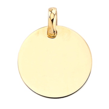 Pandantiv Disc Neted Aur 14K, Personalizabil Prin Gravare