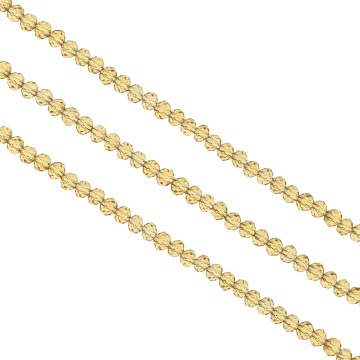 Șirag cristale rondele 4 mm , culoare Latte, Aprox 130 buc