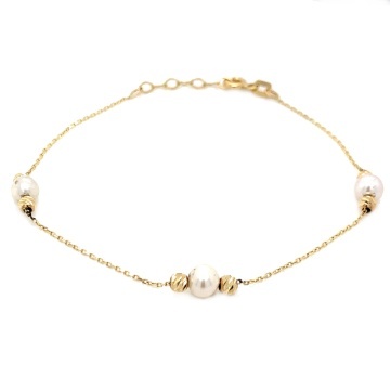 Bratara Aur 14k cu Bilute si Perle