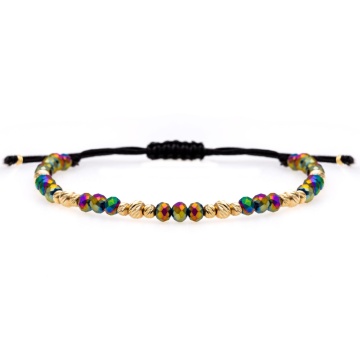 Bratara Crystal Glow cu bile din aur 14K