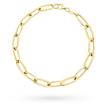 Brățară De Aur 14K Cu Zale Ovale Alungite