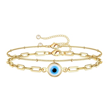 Bratara Dubla Horus din Inox placat cu AUR 18K