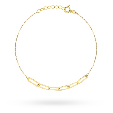 Brățară Elegantă Aur 14K Cu Zale Împletite