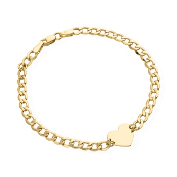 Bratara Impletita cu Inima- Aur 14k