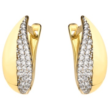 Cercei Aur 14k cu Model si Zirconii