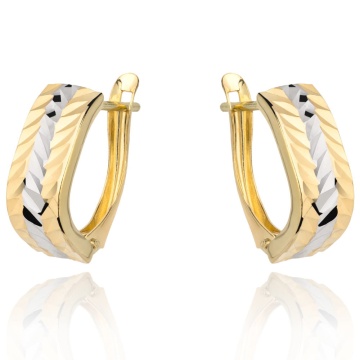 Cercei Aur 14k cu Model Stralucitor