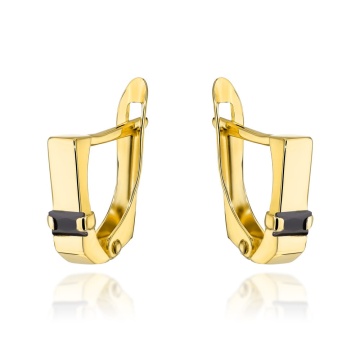 Cercei Aur 14k cu Zirconii Negre