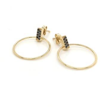 Cercei Aur 14k cu Zirconii Negre